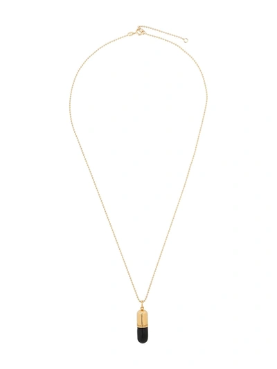 Shop True Rocks Large Pill Pendant Necklace In Gold