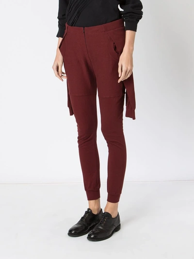 Shop Aganovich Contemporary Track Pants In Red