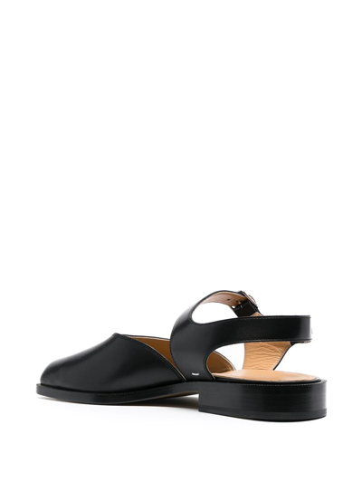 Maison Margiela Tabi Ankle-strap Leather Sandals In Black