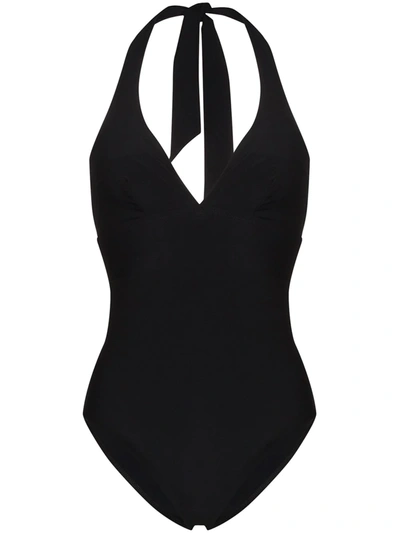 Shop Bondi Born Holly Halterneck Swimsuit In Black