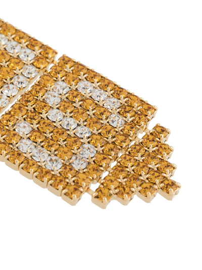 Shop Gcds Logo Chain-link Earrings In Gold