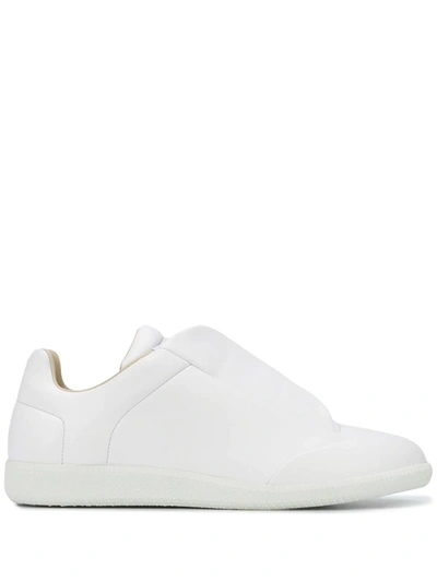 Shop Maison Margiela Future Concealed Lace Fastened Trainers In White