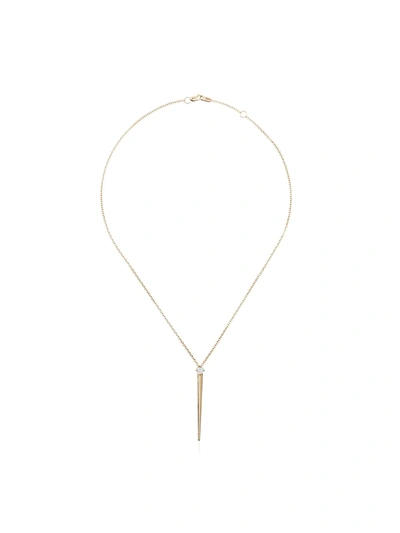 Shop Melissa Kaye 18kt Yellow Gold Aria Diamond Necklace