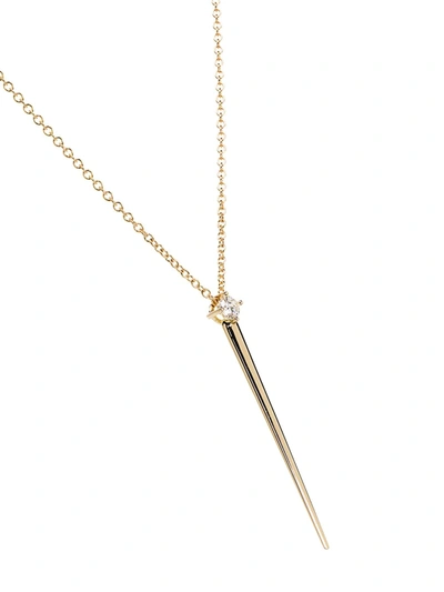 Shop Melissa Kaye 18kt Yellow Gold Aria Diamond Necklace