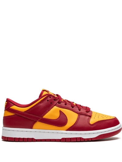 Shop Nike Dunk Low Retro "midas Gold" Sneakers In Red