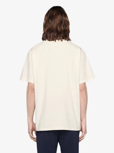 Shop Gucci Interlocking G Striped T-shirt In White