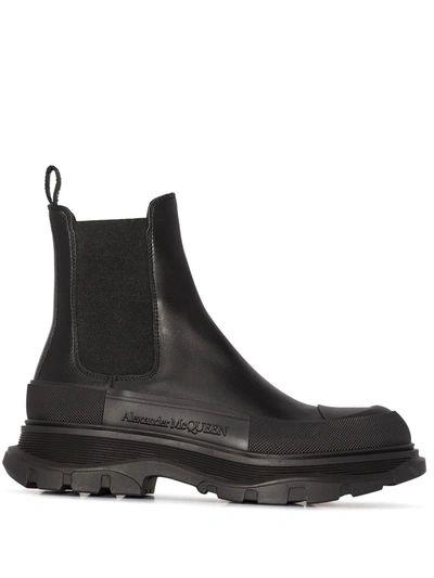 BLACK CHUNKY SOLE CHELSEA BOOTS