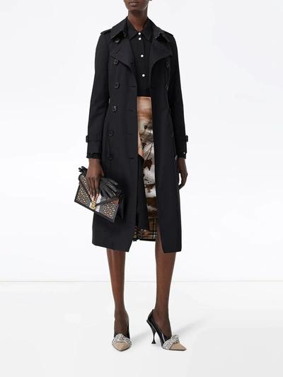 Shop Burberry The Long Chelsea Heritage Trench Coat In Blue