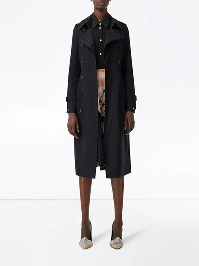 Shop Burberry The Long Chelsea Heritage Trench Coat In Blue