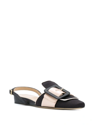 Shop Ports 1961 Buckle Slingback Flat Pumps In Black