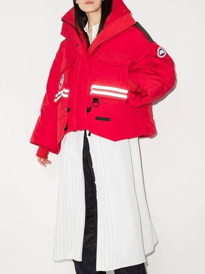 Canada Goose X Angel Chen Snow Mantra Cropped Jacket In Red | ModeSens