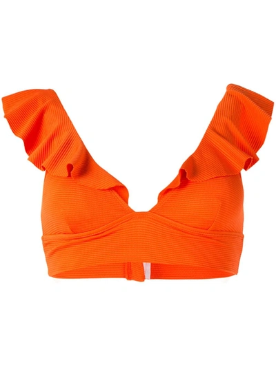 Shop Duskii Sunset Bikini Top In Orange