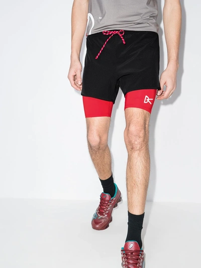 District Vision Aaron Compression Track Shorts In Schwarz