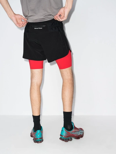 District Vision Aaron Compression Track Shorts In Schwarz