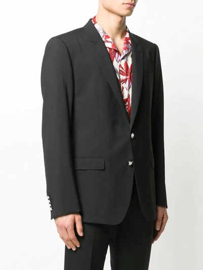 Shop Dolce & Gabbana Tailored Button-front Blazer In Black