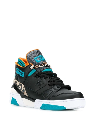 Converse Erx 260 Leopard High Top Sneakers In Black