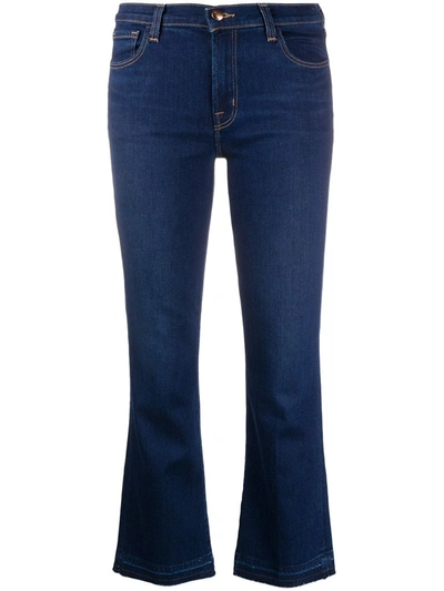 Shop J Brand High Rise Flared Leg Jeans In Blue