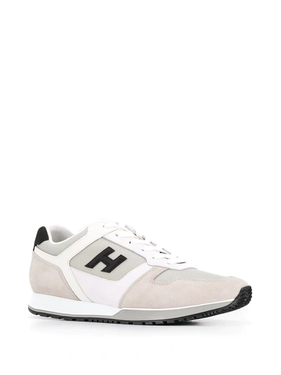 Shop Hogan H321 Panelled Low-top Sneakers In White
