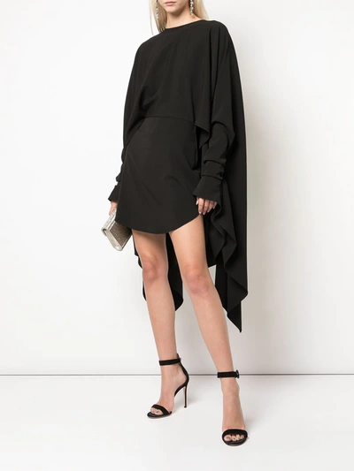 Shop Paula Knorr High-low Hem Dress In Black