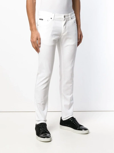 Shop Dolce & Gabbana Straight-leg Trousers In White