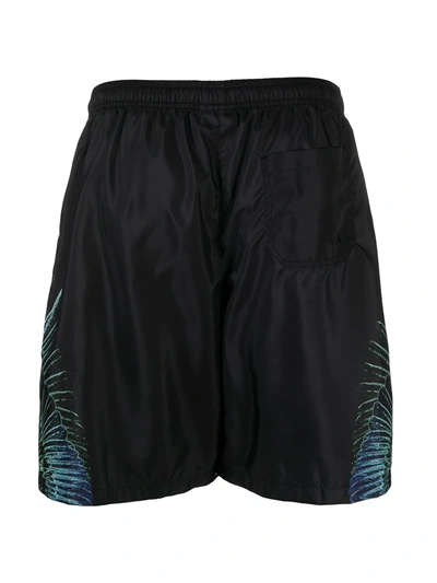 Shop Marcelo Burlon County Of Milan Wings Print Swim Shorts In Black