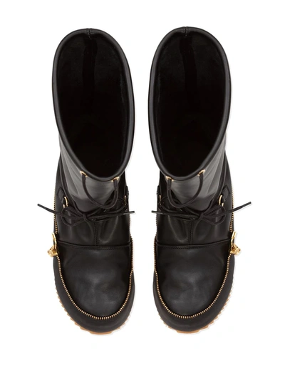 Shop Jw Anderson Moon Calf-length Boots In Black