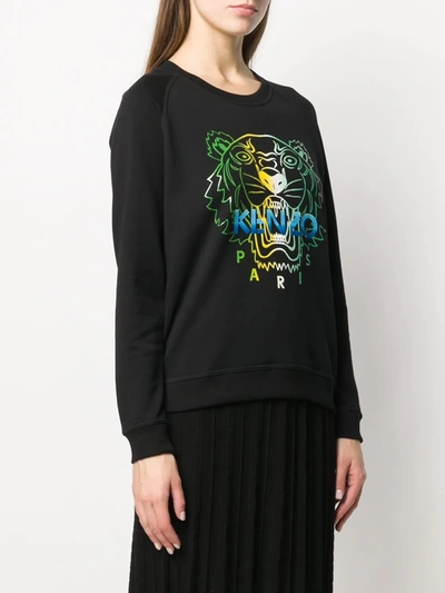 Shop Kenzo Tiger Head-print Sweatshirt In Black