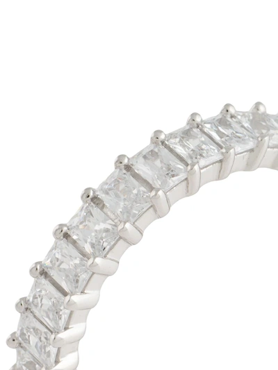 Apm Monaco Romance Zirconia-embellished Thin-band Ring In Silver