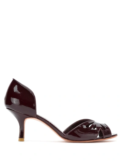 SARAH CHOFAKIAN VALENCIA PUMPS - 红色