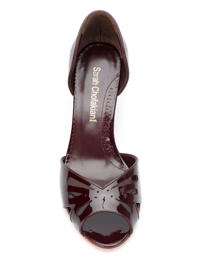 SARAH CHOFAKIAN VALENCIA PUMPS - 红色