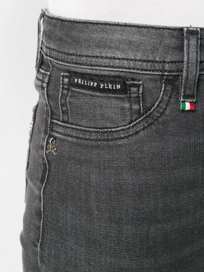 Shop Philipp Plein Slim Fit Jeans In Grey