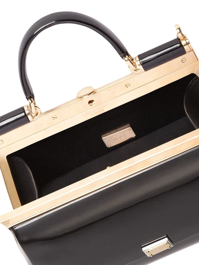 Shop Dolce & Gabbana Sicily Box Tote Bag In Black