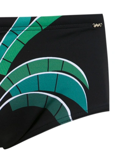 Shop Amir Slama Printed Swim Briefs In Black