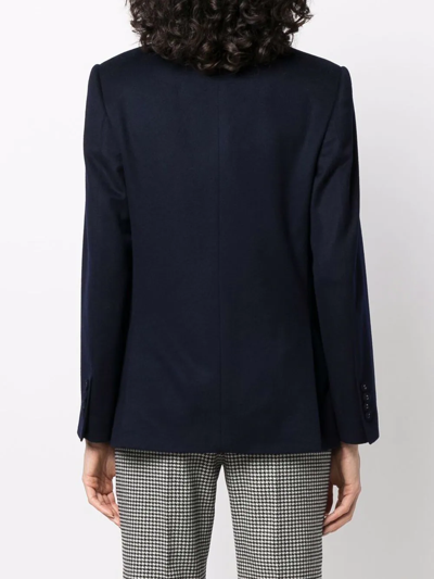 Officine Generale Navy Blue Cotton Blazers In 蓝色