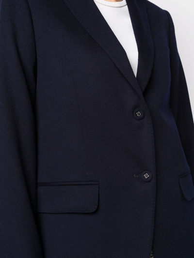 Officine Generale Navy Blue Cotton Blazers In 蓝色
