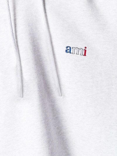 Shop Ami Alexandre Mattiussi Hoodie With Ami Embroidery In Grey