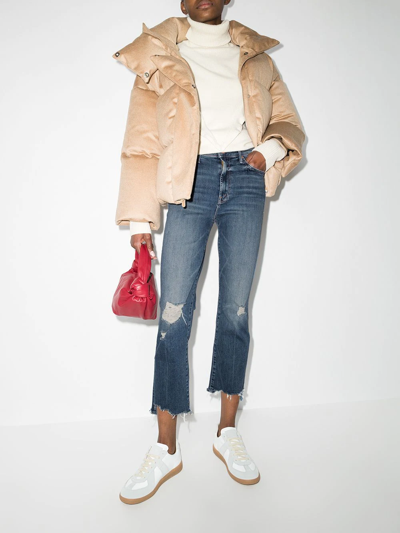 Shop Mother The Insider Cropped Jeans In Blau