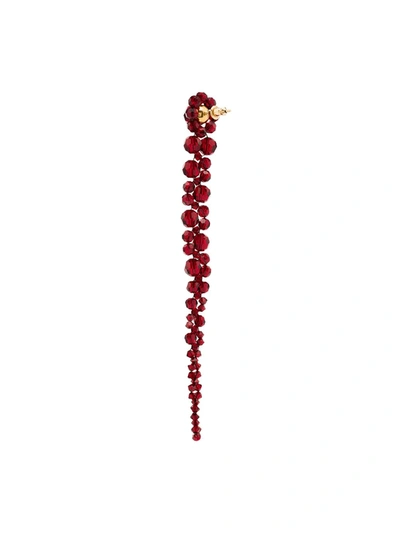 Shop Simone Rocha Crystal-embellished Drop Earrings In Red