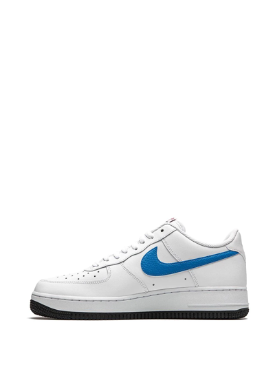 Shop Nike Air Force 1 Mismatched Swooshes "white / Red / Blue" Sneakers