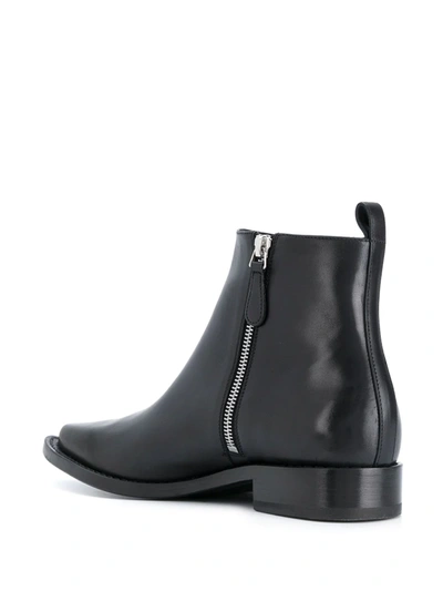 Shop Alexander Mcqueen Braided Chain Ankle Boots In Black