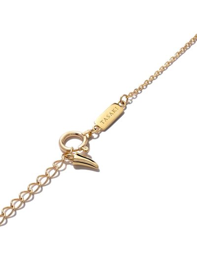 Shop Tasaki 18kt Yellow Gold Danger Neo Collection Line Akoya Pearl Necklace In Metallic