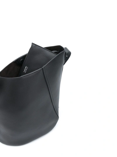 Shop Lanvin Hook Shoulder Bag In Black