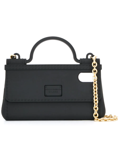 Shop Dolce & Gabbana Handbag Iphone X Case In Black
