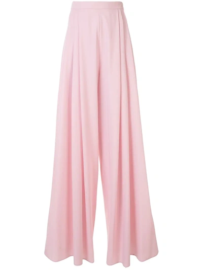 Shop Delpozo Wide Palazzo Trousers In Pink