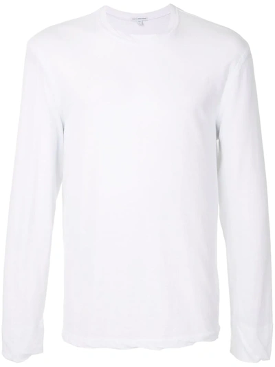 Shop James Perse Dry Touch Crew Neck Top In White