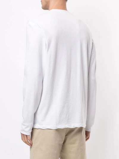 Shop James Perse Dry Touch Crew Neck Top In White