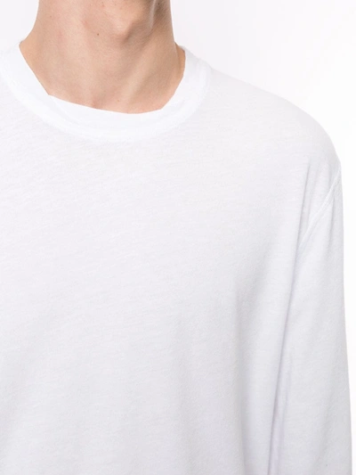 Shop James Perse Dry Touch Crew Neck Top In White