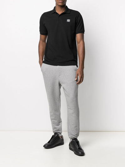 Shop Y-3 Drawstring-waist Cotton Track Trousers In Grey