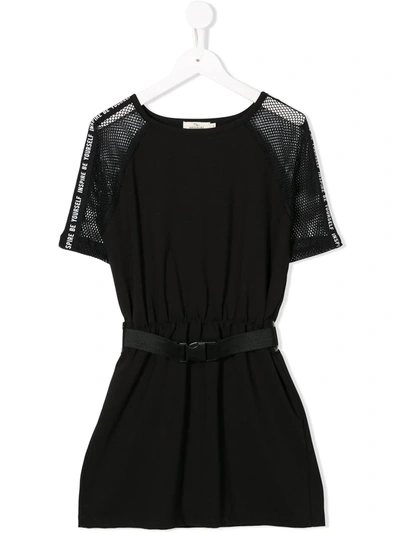 Shop Andorine Belted Dress In Black