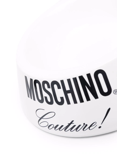 Shop Moschino Logo-print Dog Bowl In White